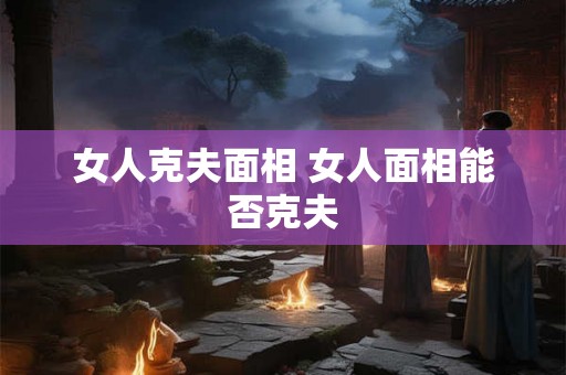 女人克夫面相 女人面相能否克夫