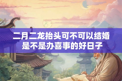 二月二龙抬头可不可以结婚 是不是办喜事的好日子 二月二龙抬头可不可以结婚 是不是办喜事的好日子