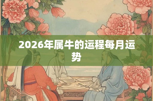 2026年属牛的运程每月运势