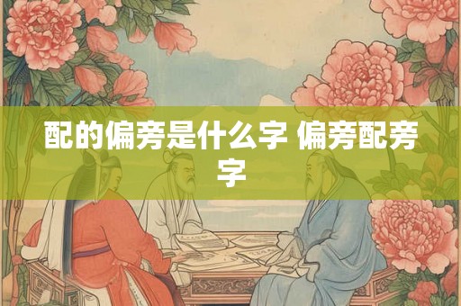 配的偏旁是什么字 偏旁配旁字 配的偏旁是什么字 偏旁配旁字