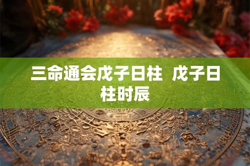 三命通会戊子日柱  戊子日柱时辰