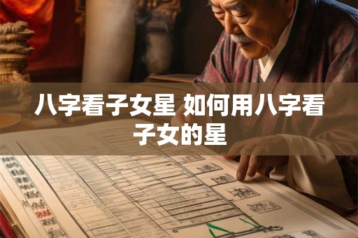 八字看子女星 如何用八字看子女的星