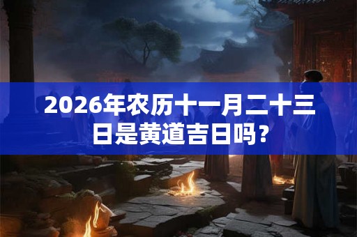 2026年农历十一月二十三日是黄道吉日吗？