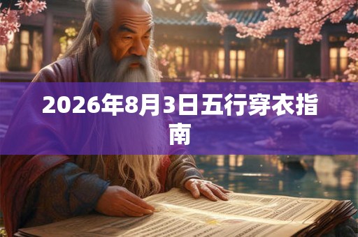 2026年8月3日五行穿衣指南