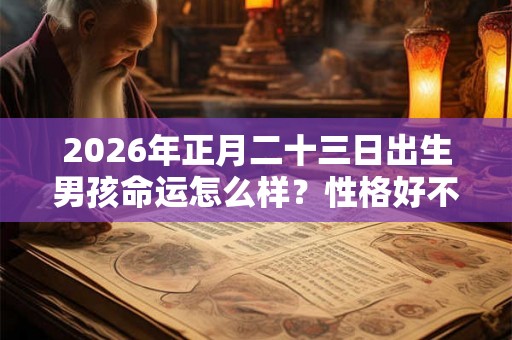 2026年正月二十三日出生男孩命运怎么样？性格好不好？