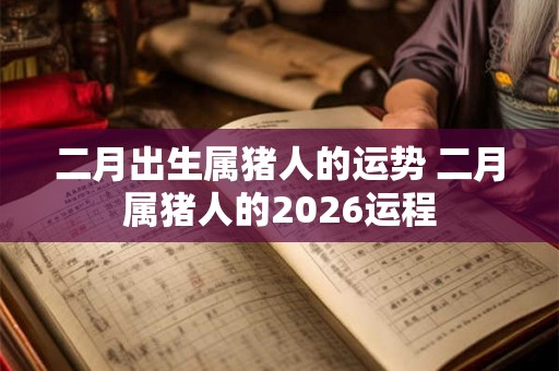 二月出生属猪人的运势 二月属猪人的2026运程