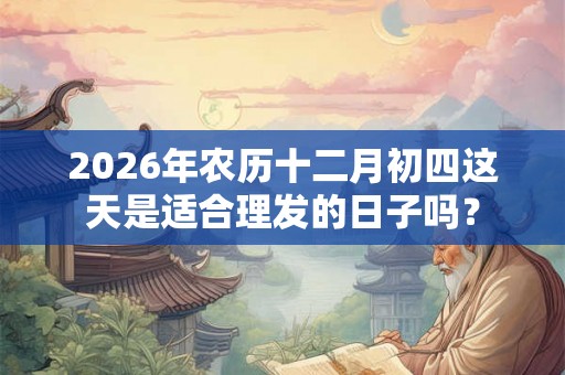 2026年农历十二月初四这天是适合理发的日子吗？