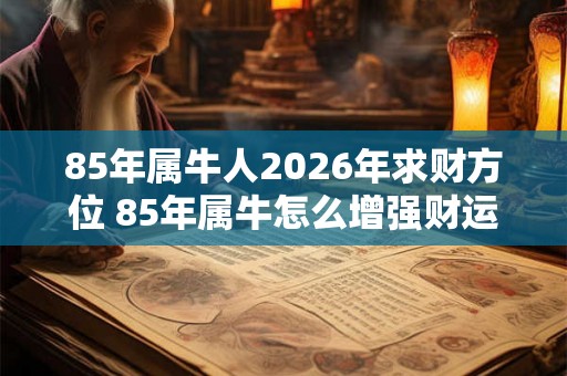 85年属牛人2026年求财方位 85年属牛怎么增强财运