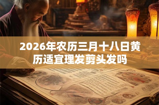 2026年农历三月十八日黄历适宜理发剪头发吗 2026年农历三月十八日黄历适宜理发剪头发吗