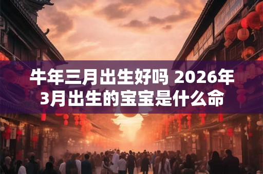 牛年三月出生好吗 2026年3月出生的宝宝是什么命
