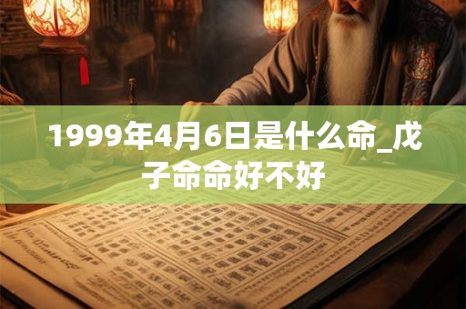 1999年4月6日是什么命_戊子命命好不好
