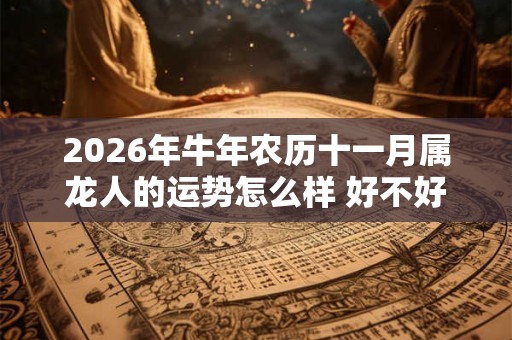 2026年牛年农历十一月属龙人的运势怎么样 好不好 2026年牛年农历十一月属龙人的运势怎么样 好不好