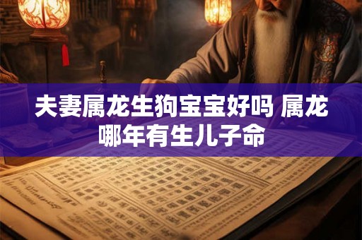 夫妻属龙生狗宝宝好吗 属龙哪年有生儿子命