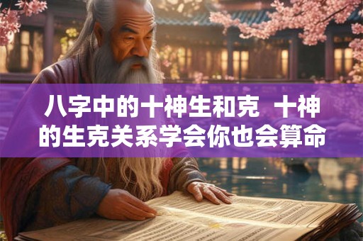 八字中的十神生和克  十神的生克关系学会你也会算命