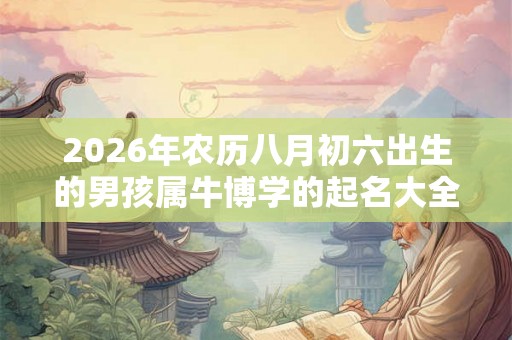 2026年农历八月初六出生的男孩属牛博学的起名大全