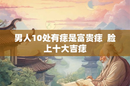 男人10处有痣是富贵痣 脸上十大吉痣 男人10处有痣是富贵痣 脸上十大吉痣