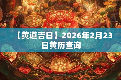 【黄道吉日】2026年2月23日黄历查询