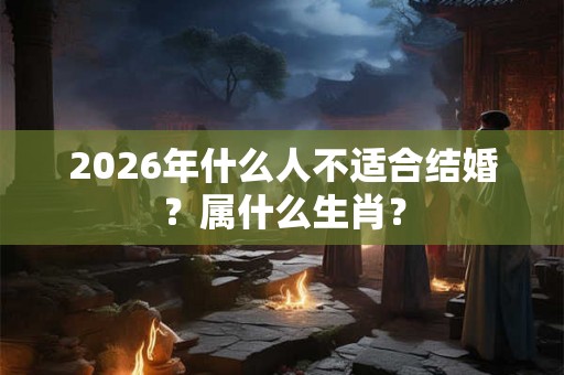 2026年什么人不适合结婚？属什么生肖？