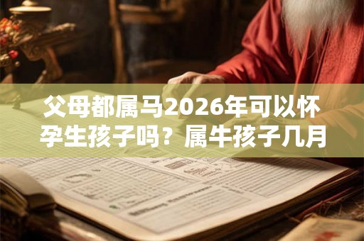 父母都属马2026年可以怀孕生孩子吗？属牛孩子几月生好？