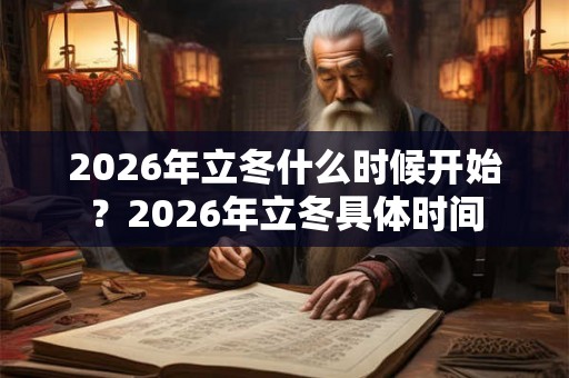 2026年立冬什么时候开始？2026年立冬具体时间