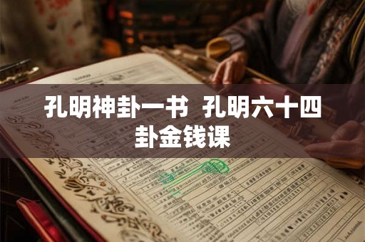 孔明神卦一书  孔明六十四卦金钱课