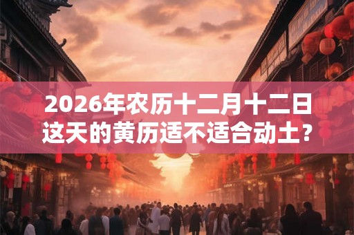 2026年农历十二月十二日这天的黄历适不适合动土? 2026年农历十二月十二日这天的黄历适不适合动土?