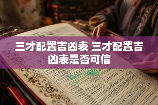三才配置吉凶表 三才配置吉凶表是否可信
