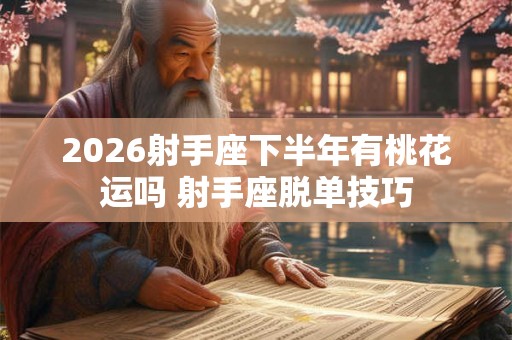 2026射手座下半年有桃花运吗 射手座脱单技巧