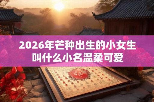 2026年芒种出生的小女生叫什么小名温柔可爱