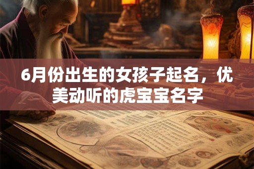 6月份出生的女孩子起名,优美动听的虎宝宝名字 6月份出生的女孩子起名,优美动听的虎宝宝名字