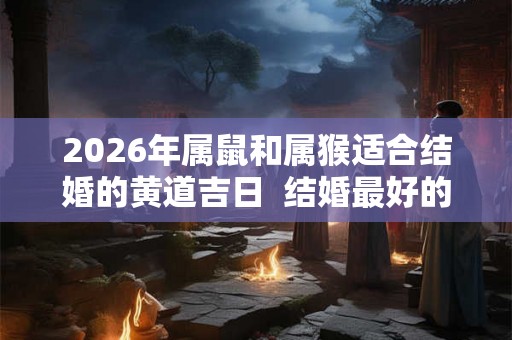 2026年属鼠和属猴适合结婚的黄道吉日  结婚最好的日子
