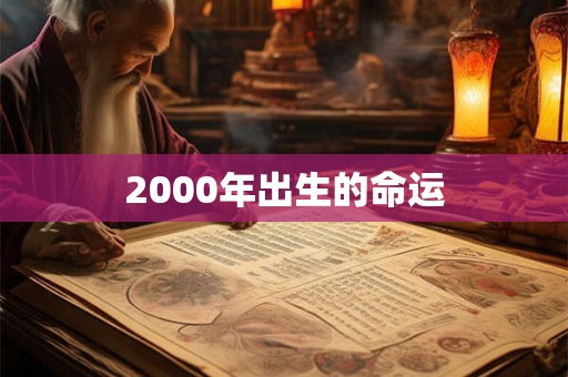 2000年出生的命运