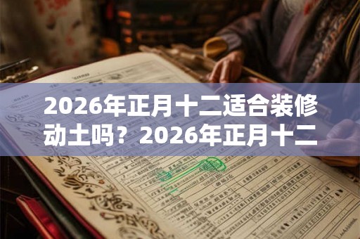 2026年正月十二适合装修动土吗?2026年正月十二卦象好不好? 2026年正月十二适合装修动土吗?2026年正月十二卦象好不好?