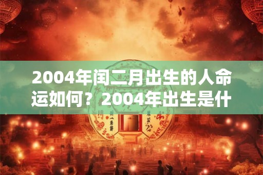 2004年闰二月出生的人命运如何？2004年出生是什么命？