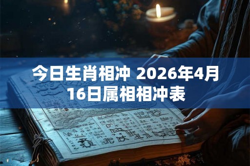 今日生肖相冲 2026年4月16日属相相冲表