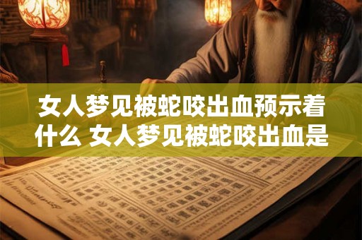 女人梦见被蛇咬出血预示着什么 女人梦见被蛇咬出血是什么预兆