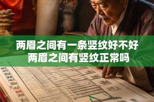 两眉之间有一条竖纹好不好 两眉之间有竖纹正常吗
