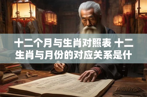 十二个月与生肖对照表 十二生肖与月份的对应关系是什么