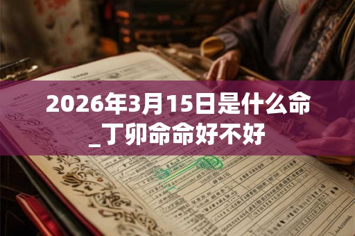 2026年3月15日是什么命_丁卯命命好不好