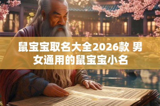 鼠宝宝取名大全2026款 男女通用的鼠宝宝小名