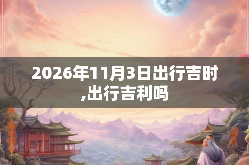 2026年11月3日出行吉时,出行吉利吗