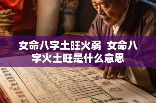 女命八字土旺火弱  女命八字火土旺是什么意思