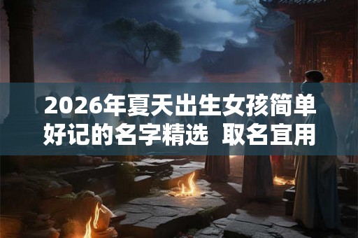 2026年夏天出生女孩简单好记的名字精选  取名宜用字