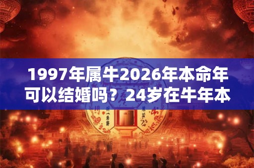 1997年属牛2026年本命年可以结婚吗？24岁在牛年本命年结婚会怎样？