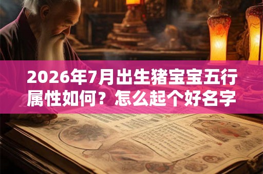 2026年7月出生猪宝宝五行属性如何？怎么起个好名字？