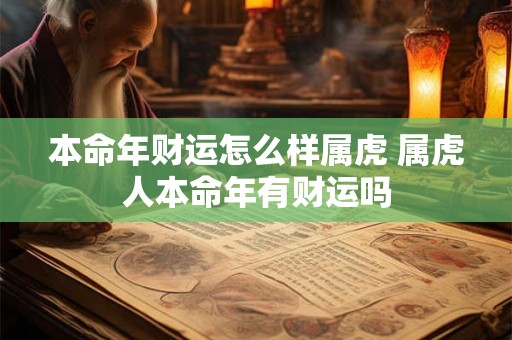 本命年财运怎么样属虎 属虎人本命年有财运吗