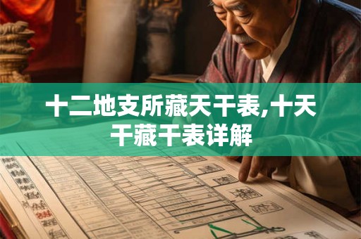 十二地支所藏天干表,十天干藏干表详解 十二地支所藏天干表,十天干藏干表详解