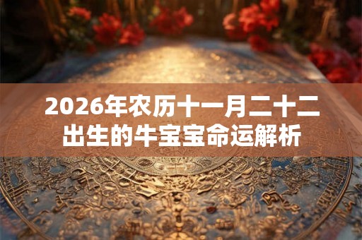 2026年农历十一月二十二出生的牛宝宝命运解析 2026年农历十一月二十二出生的牛宝宝命运解析