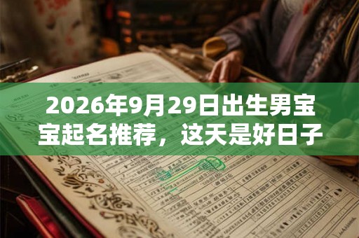 2026年9月29日出生男宝宝起名推荐，这天是好日子吗？