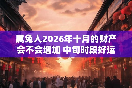 属兔人2026年十月的财产会不会增加 中旬时段好运连连 属兔人2026年十月的财产会不会增加 中旬时段好运连连